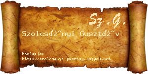 Szolcsányi Gusztáv névjegykártya