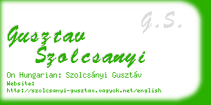 gusztav szolcsanyi business card