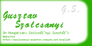 gusztav szolcsanyi business card